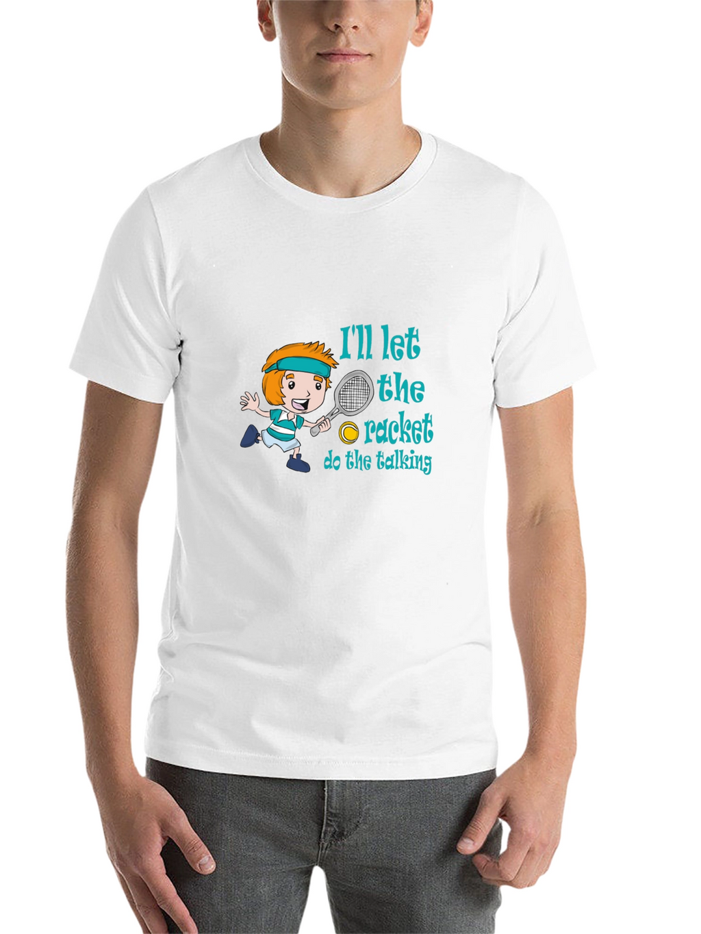 Tennis Player Cartoon T-Shirt