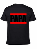 Papa Graphic Tee - Mens Black Cotton T-Shirt