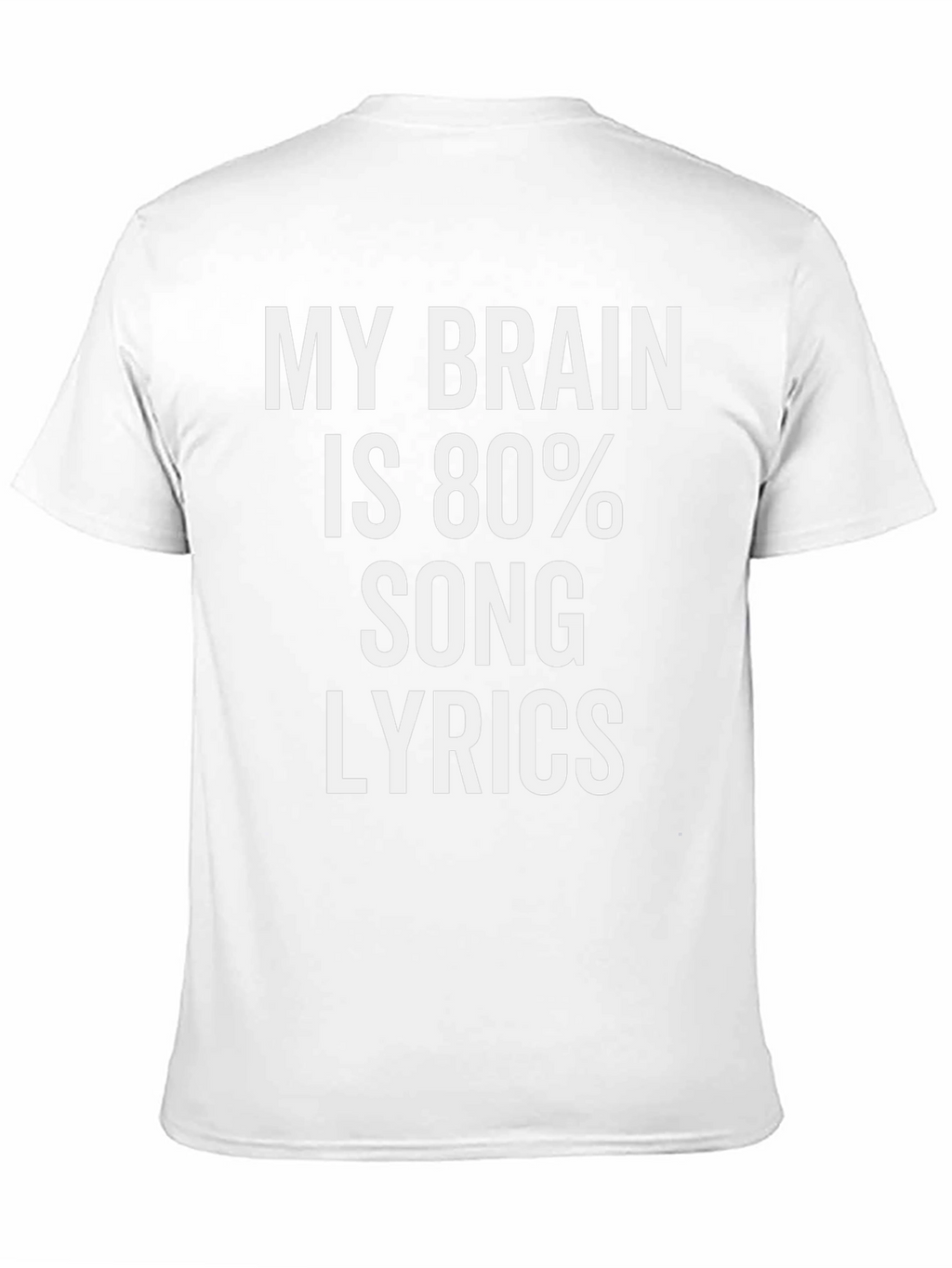My Brain Is 80% Song Lyrics Black Graphic Tee