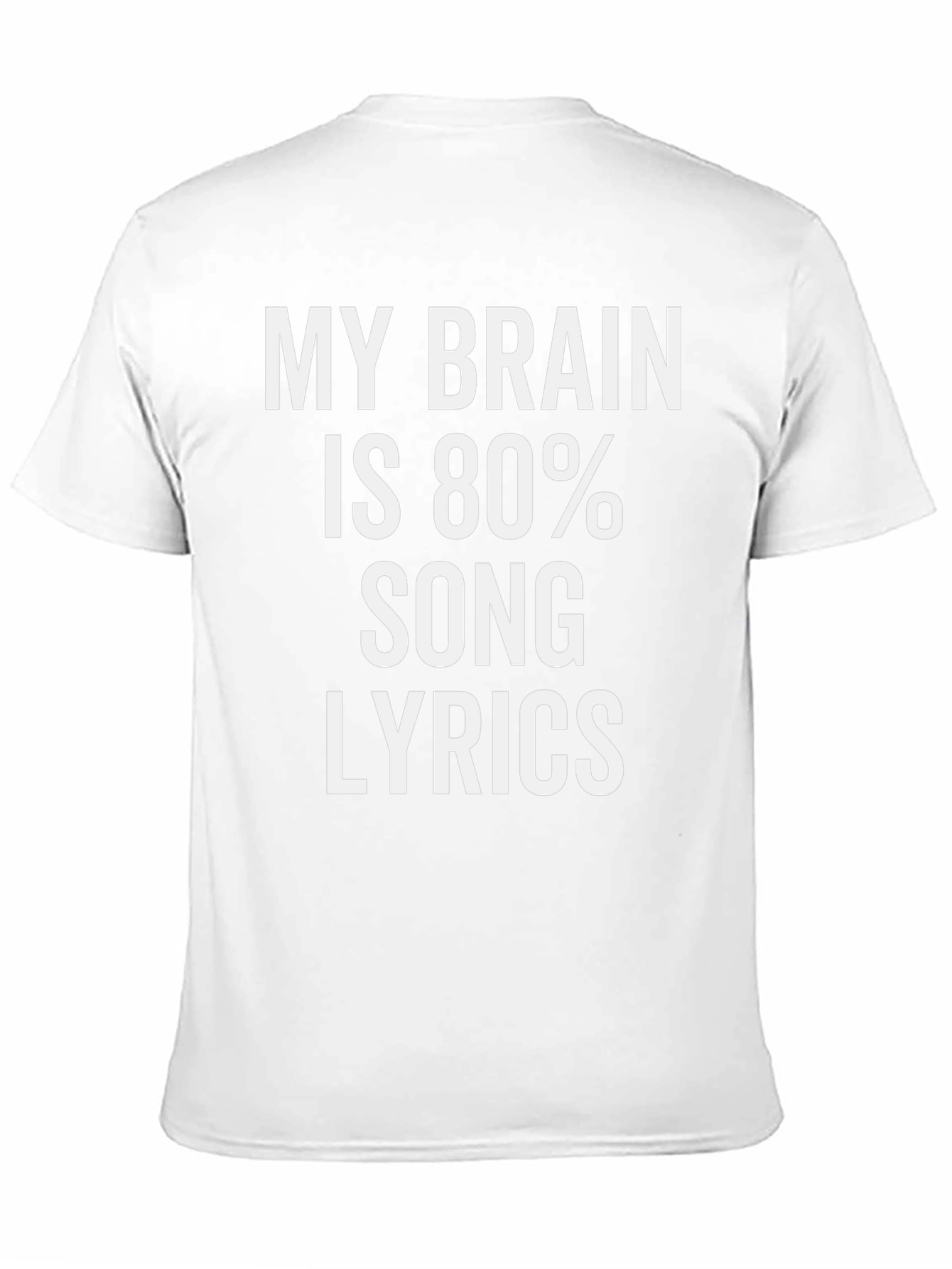 My Brain Is 80% Song Lyrics Black Graphic Tee