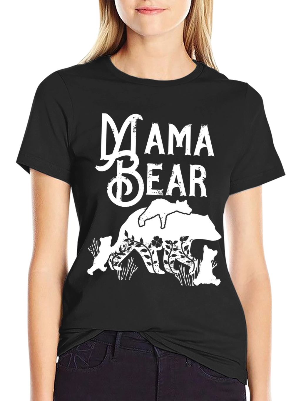 Mama Bear Graphic Tee - Black