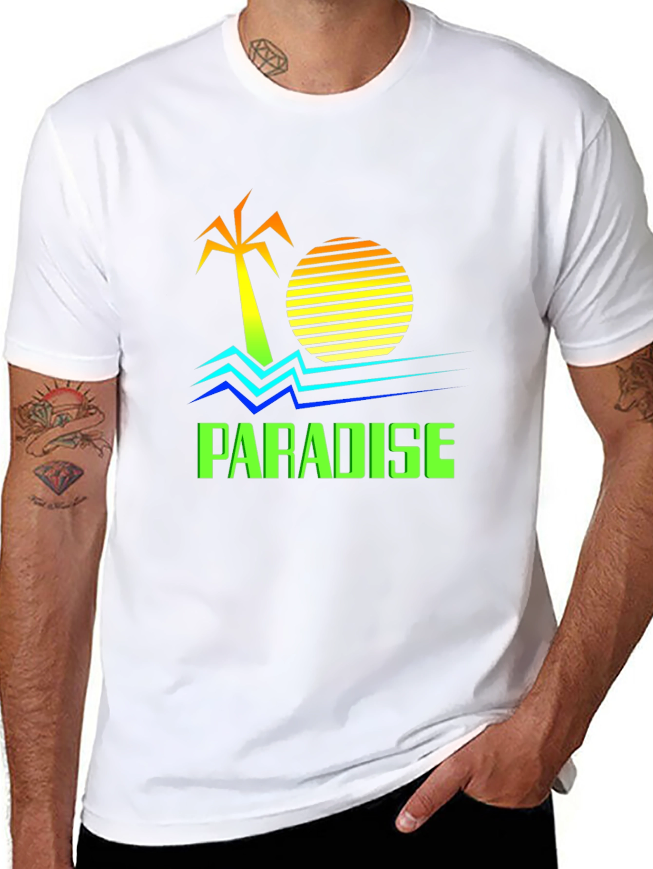 Paradise Palm Tree Graphic T-Shirt