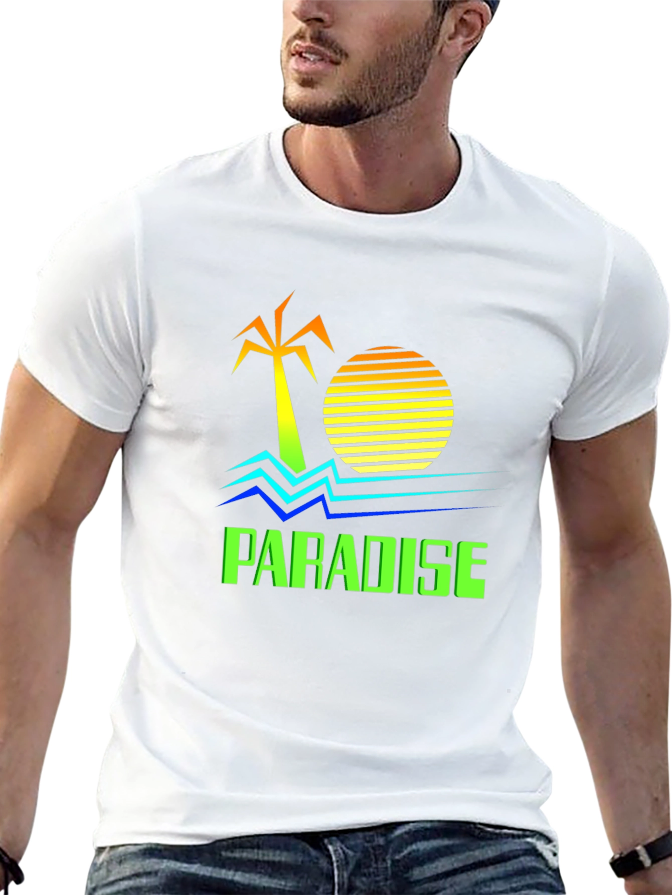 Paradise Palm Tree Graphic T-Shirt