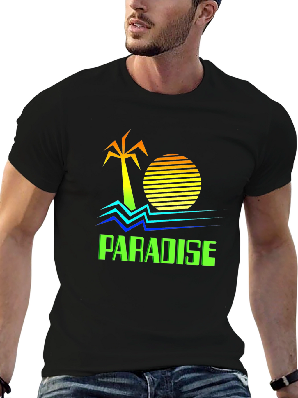 Paradise Palm Tree Graphic T-Shirt