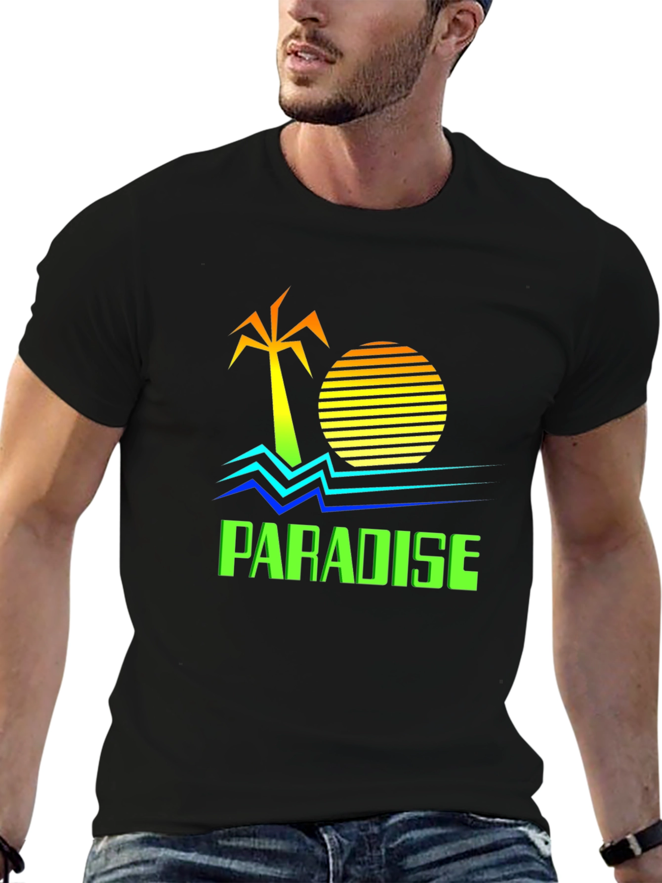 Paradise Palm Tree Graphic T-Shirt