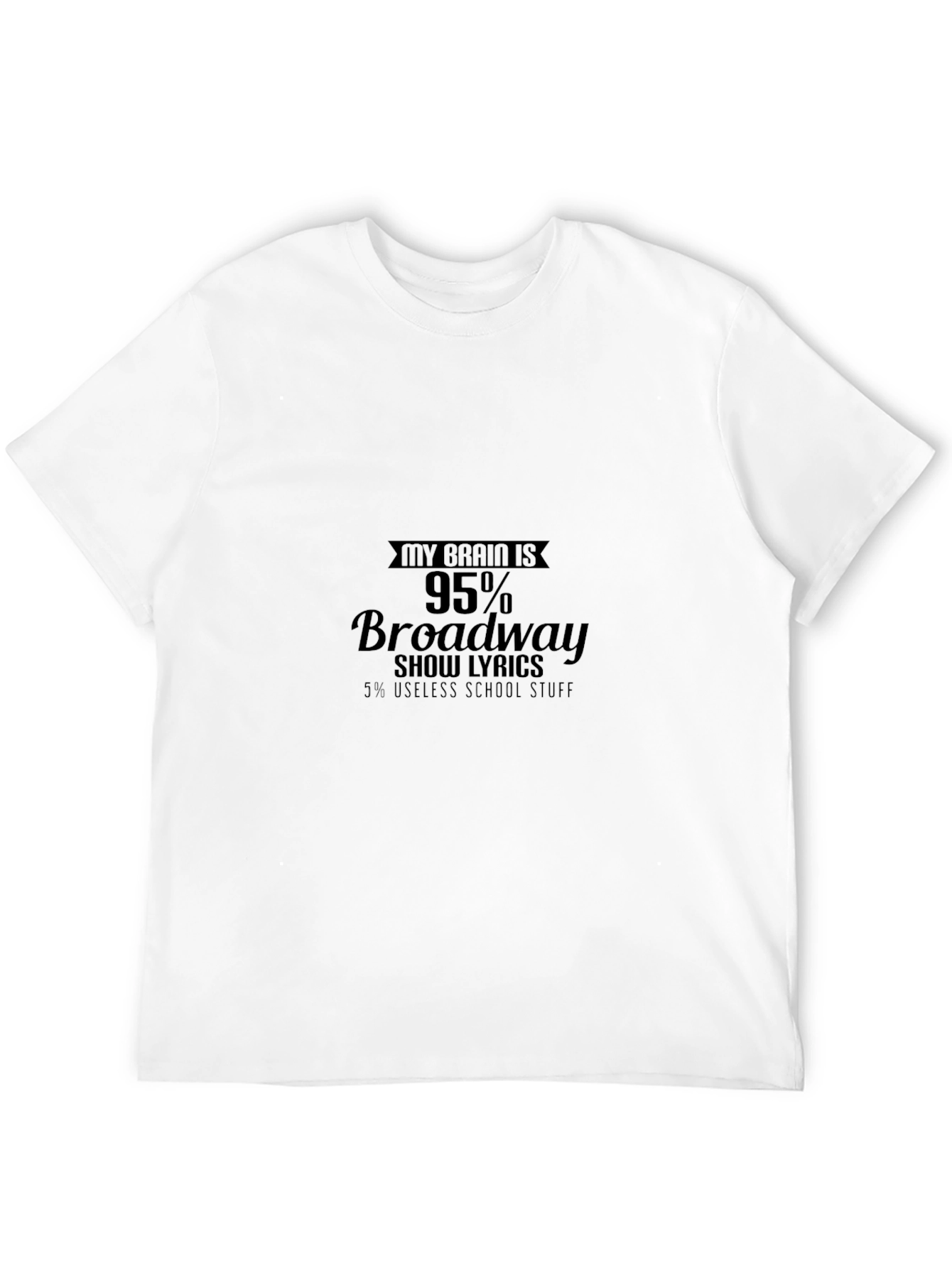 Broadway Lyrics Graphic T-Shirt - Black