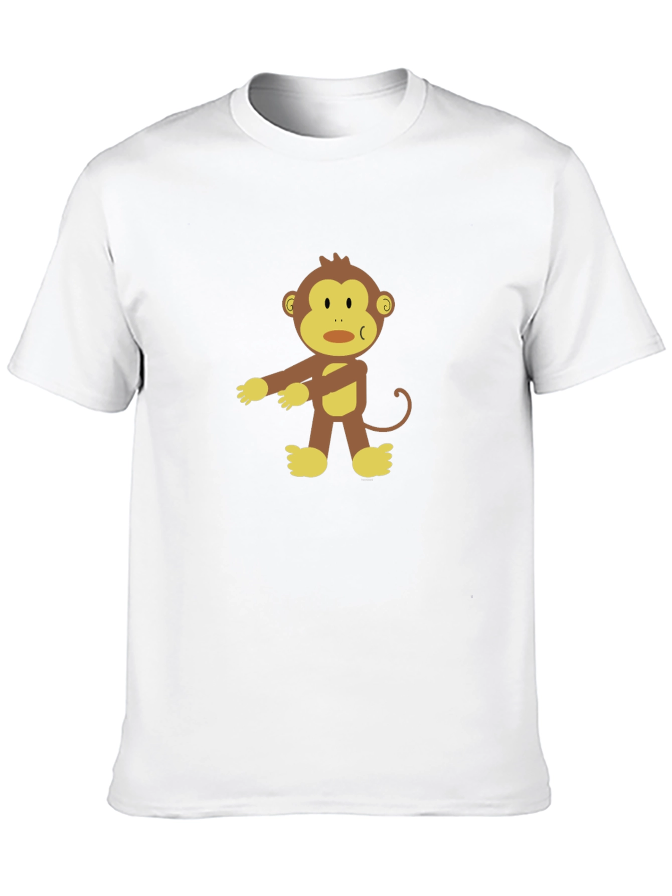 Cartoon Monkey Graphic Black T-Shirt
