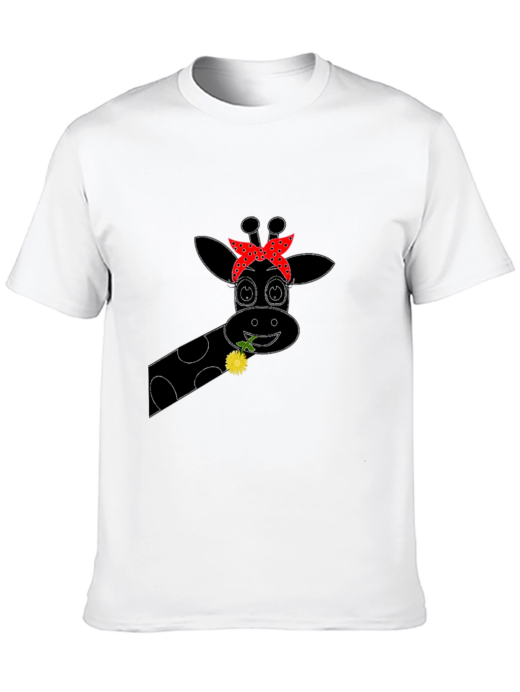 Giraffe Bandana Graphic Tee - Black