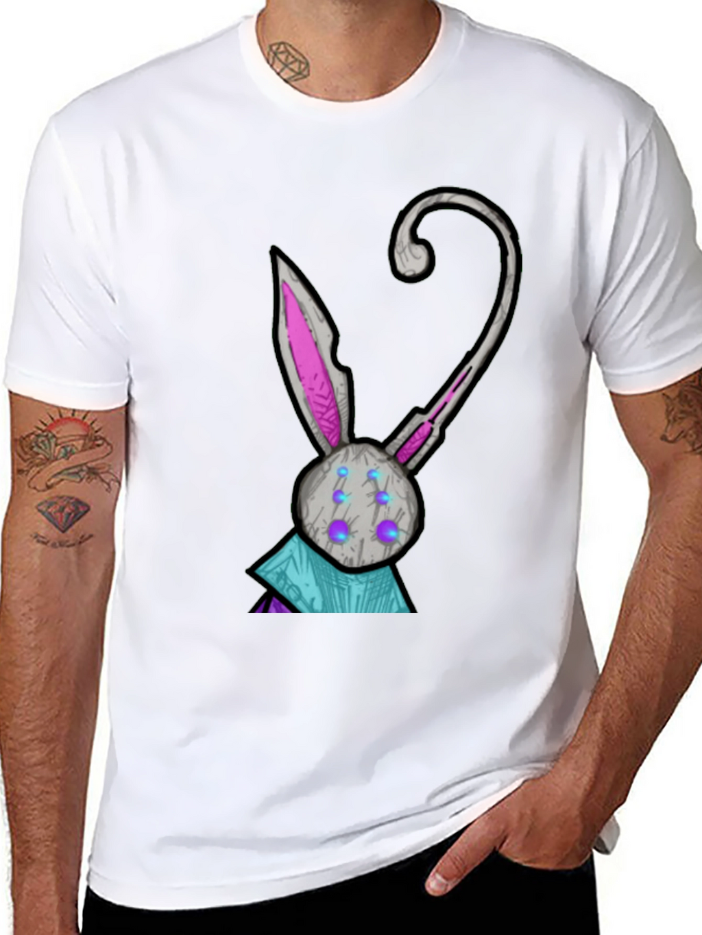 Robot Rabbit T-Shirt - Unique Graphic Tee