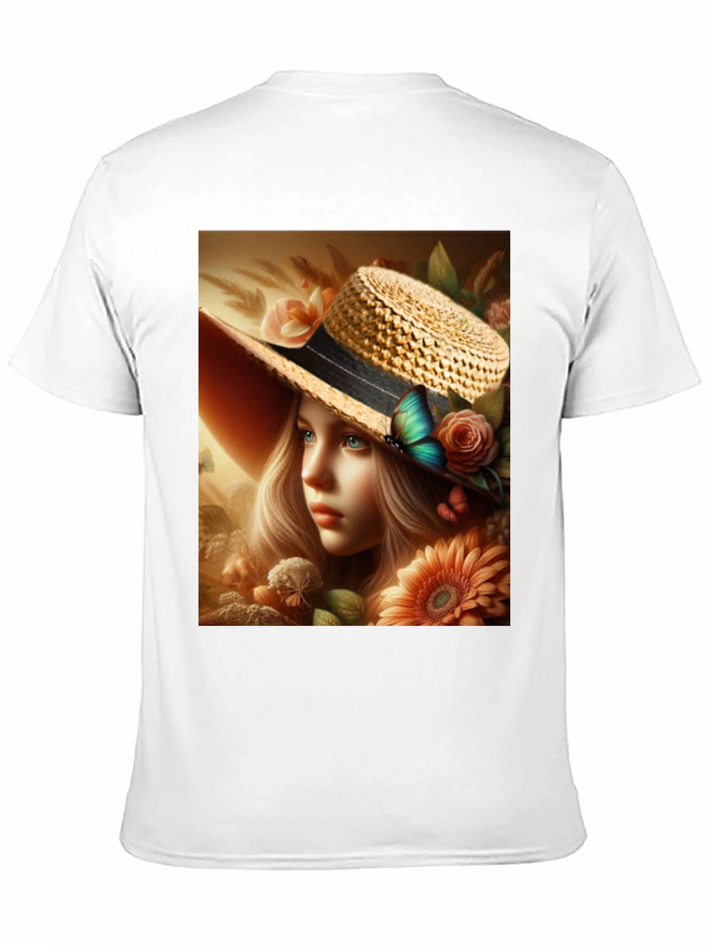 Floral Maiden T-Shirt: Elegant Garden Dream Design