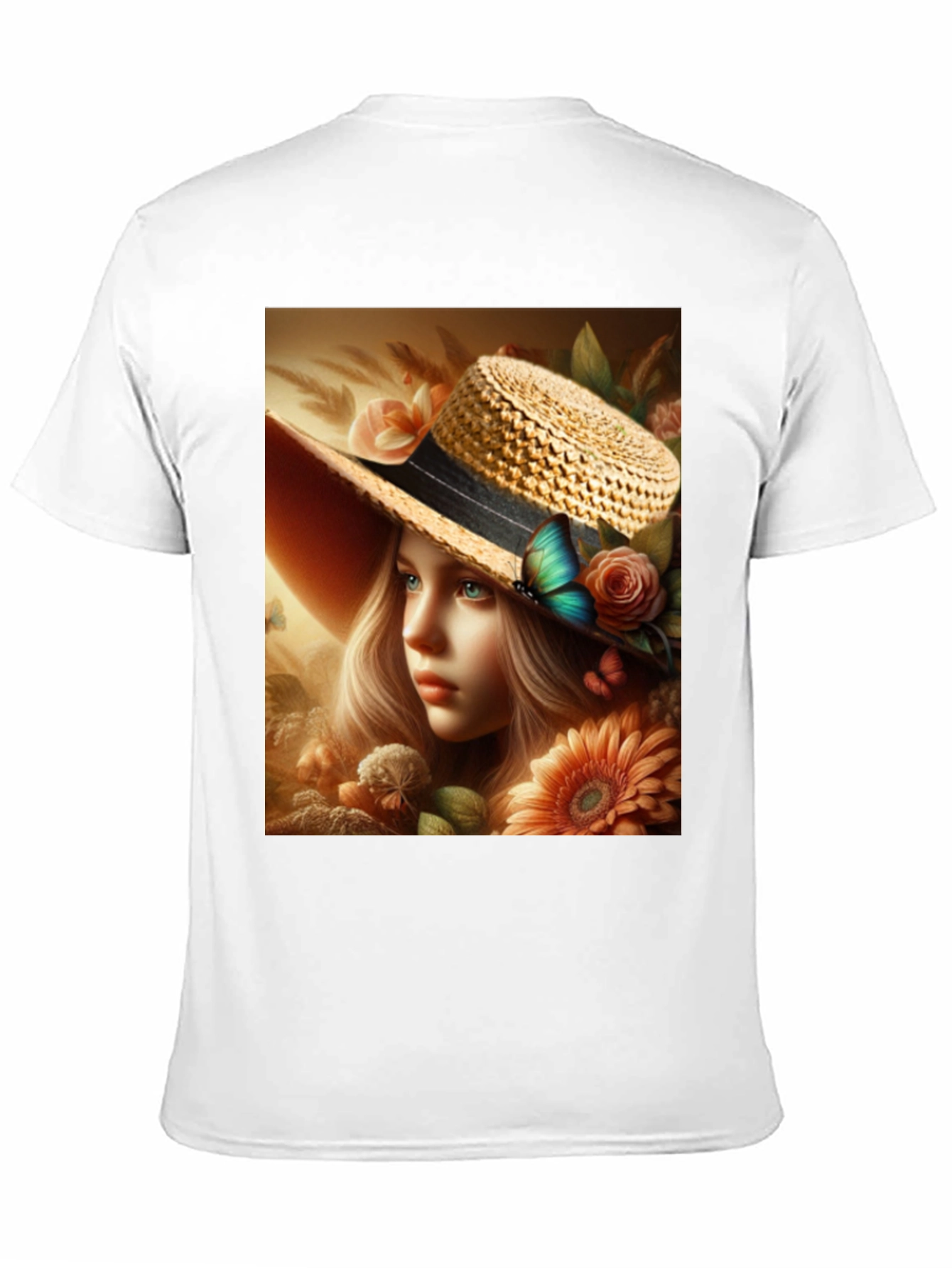 Floral Maiden T-Shirt: Elegant Garden Dream Design