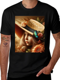 Floral Maiden T-Shirt: Elegant Garden Dream Design