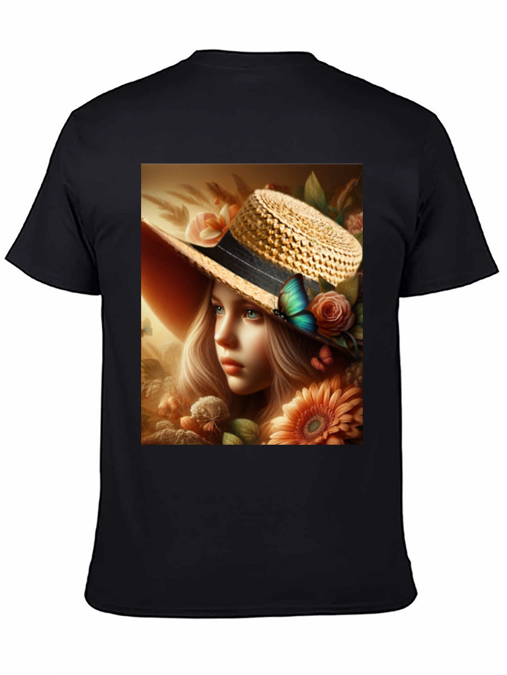 Floral Maiden T-Shirt: Elegant Garden Dream Design