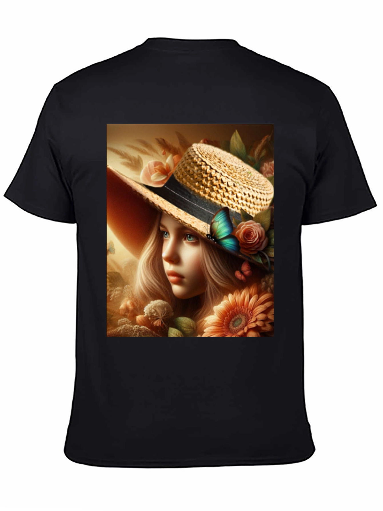 Floral Maiden T-Shirt: Elegant Garden Dream Design