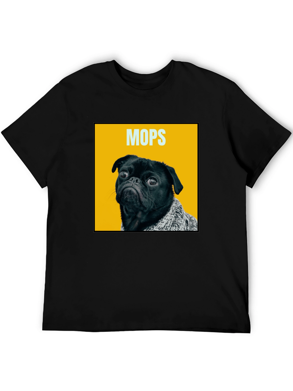 Funny Pug Dog Graphic Print Mens T-Shirt
