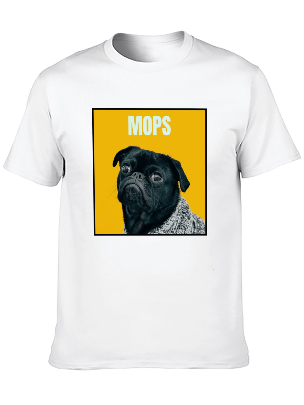 Funny Pug Dog Graphic Print Mens T-Shirt