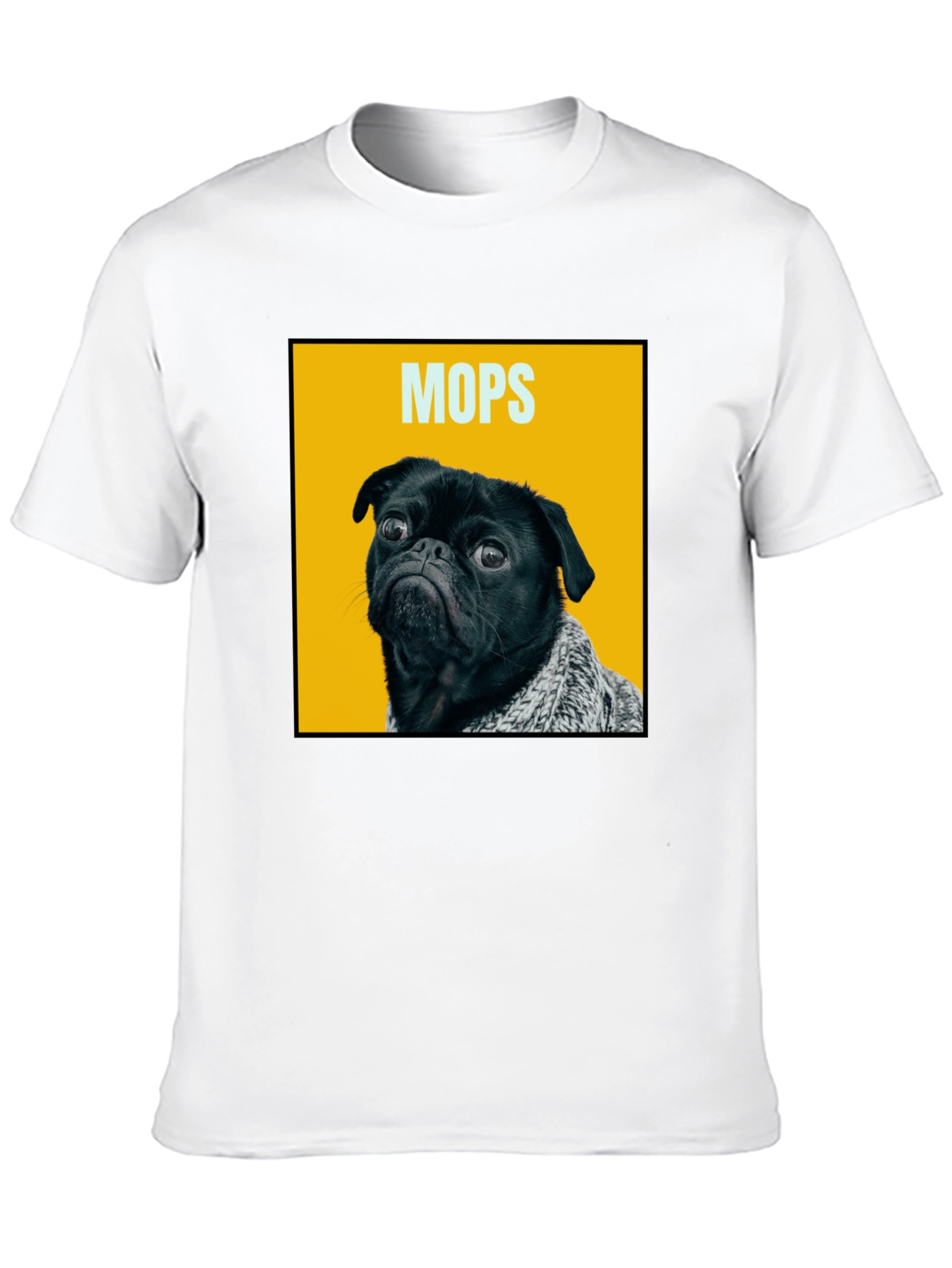 Funny Pug Dog Graphic Print Mens T-Shirt
