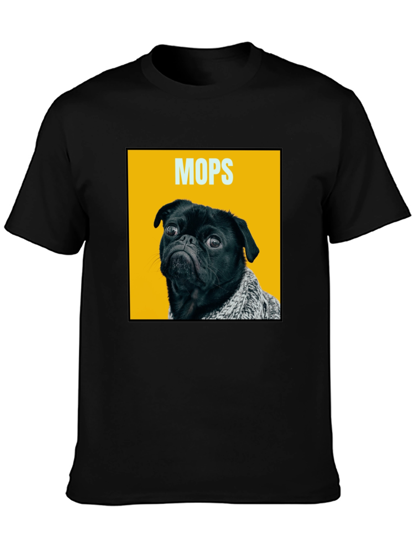 Funny Pug Dog Graphic Print Mens T-Shirt