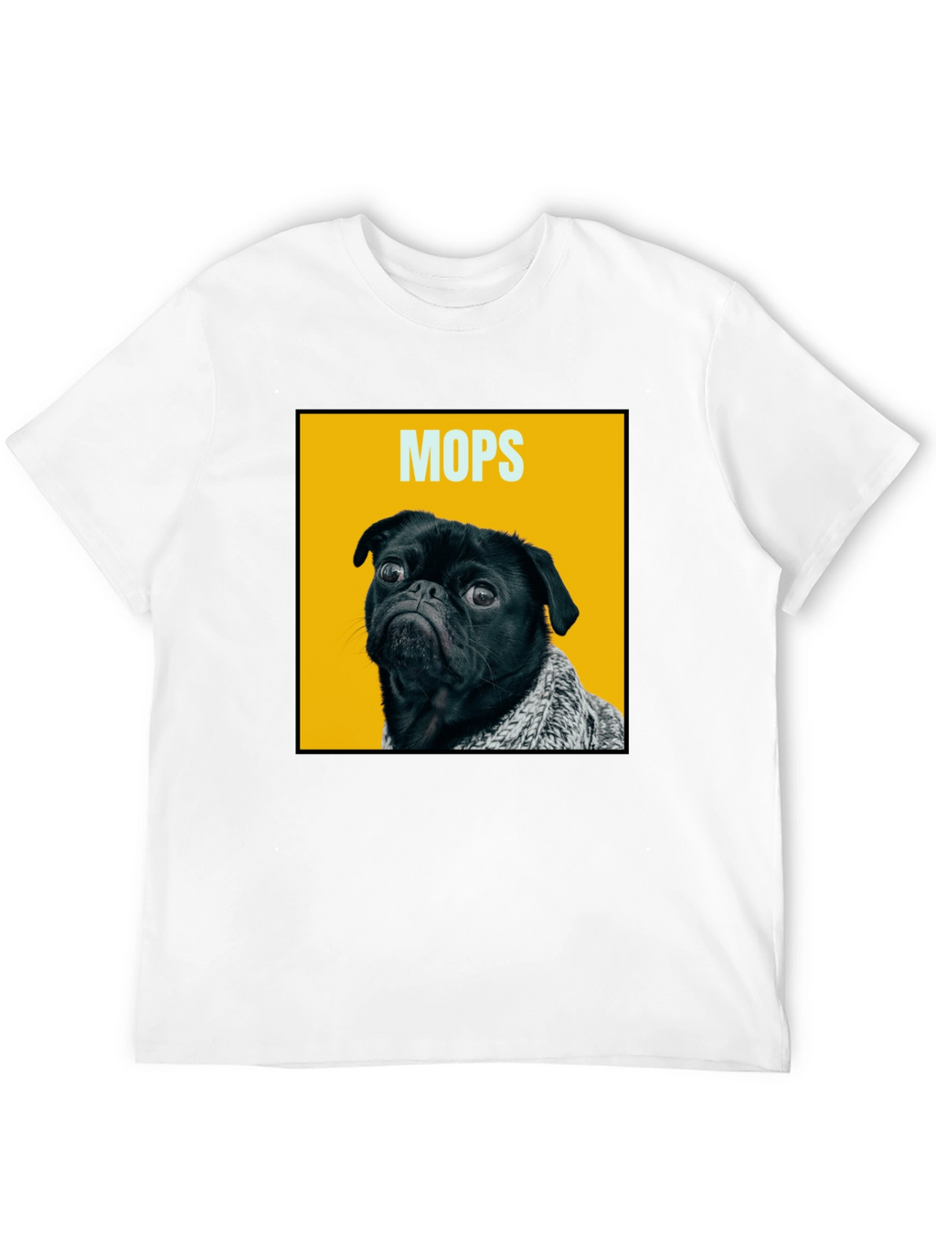 Funny Pug Dog Graphic Print Mens T-Shirt
