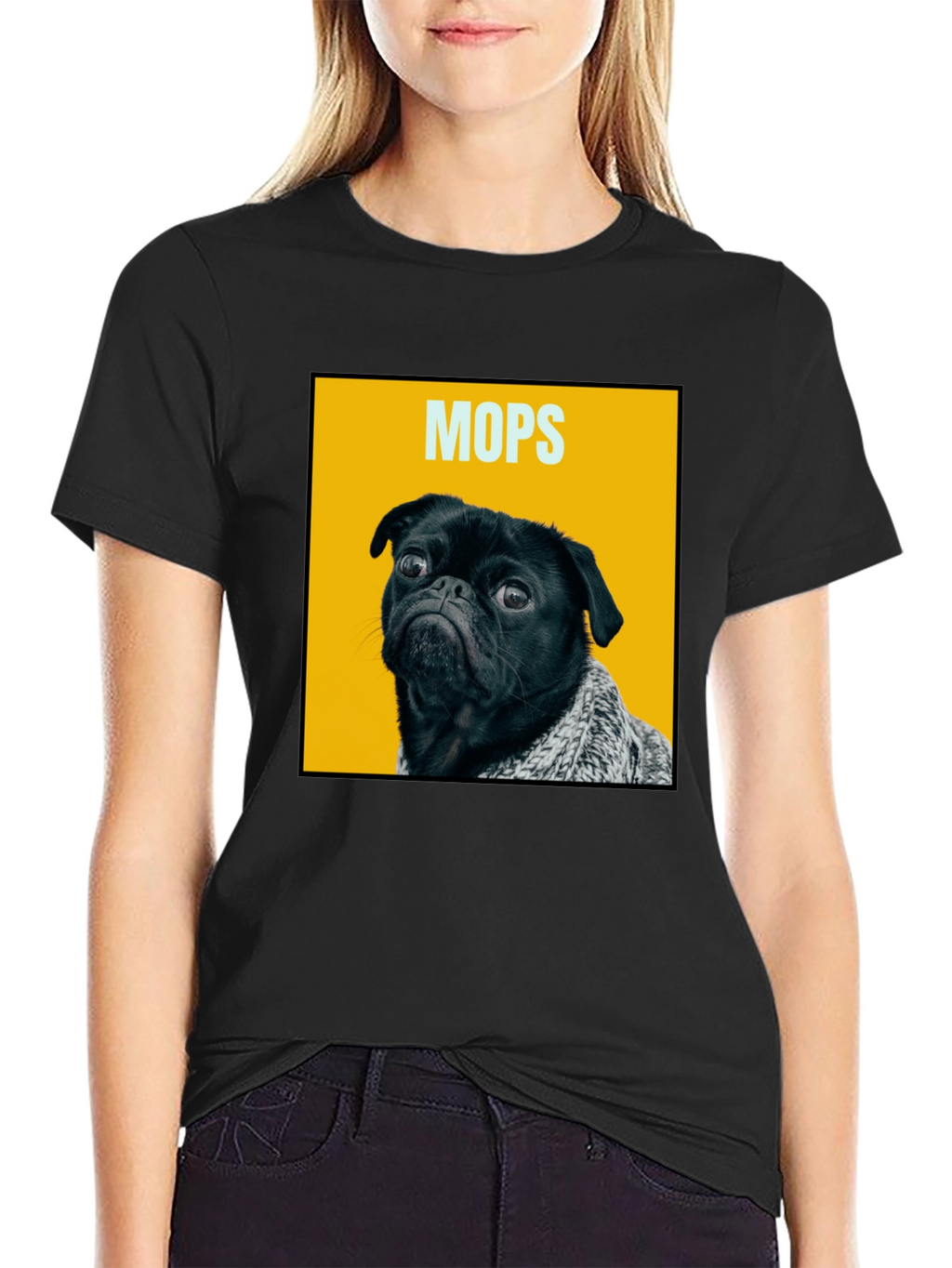 Funny Pug Dog Graphic Print Mens T-Shirt