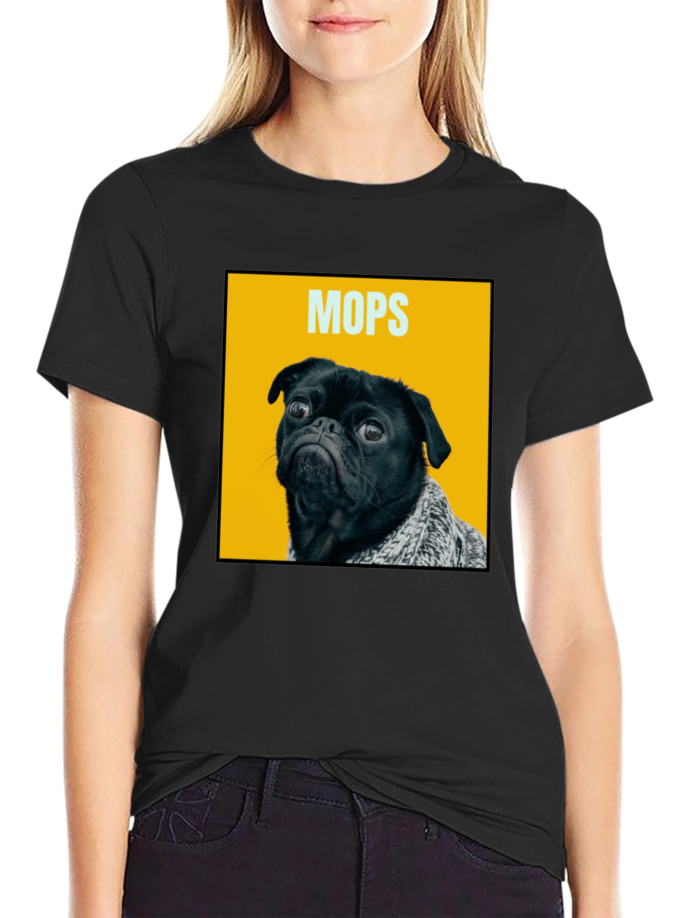 Funny Pug Dog Graphic Print Mens T-Shirt