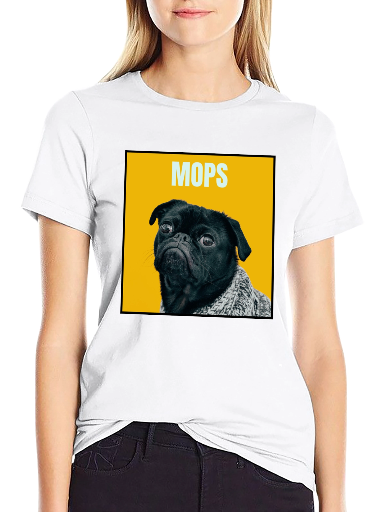 Funny Pug Dog Graphic Print Mens T-Shirt