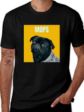 Funny Pug Dog Graphic Print Mens T-Shirt
