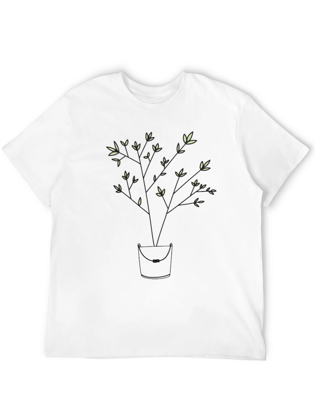 Modern Tree Graphic Black T-Shirt