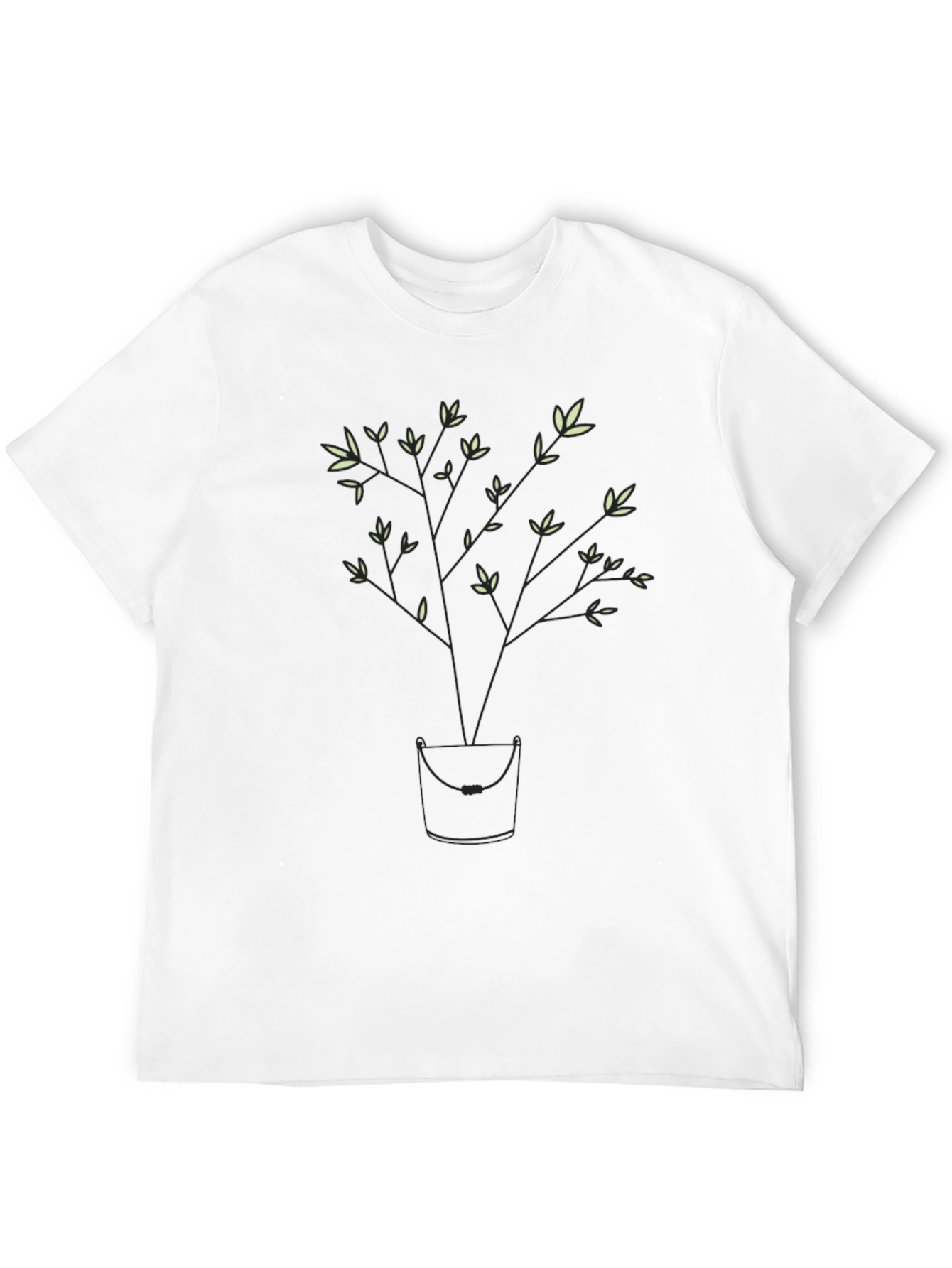 Modern Tree Graphic Black T-Shirt