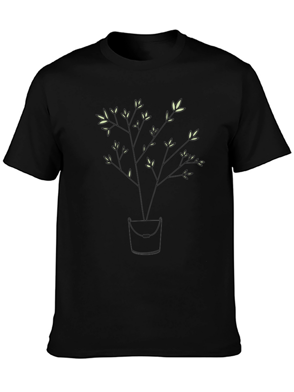 Modern Tree Graphic Black T-Shirt
