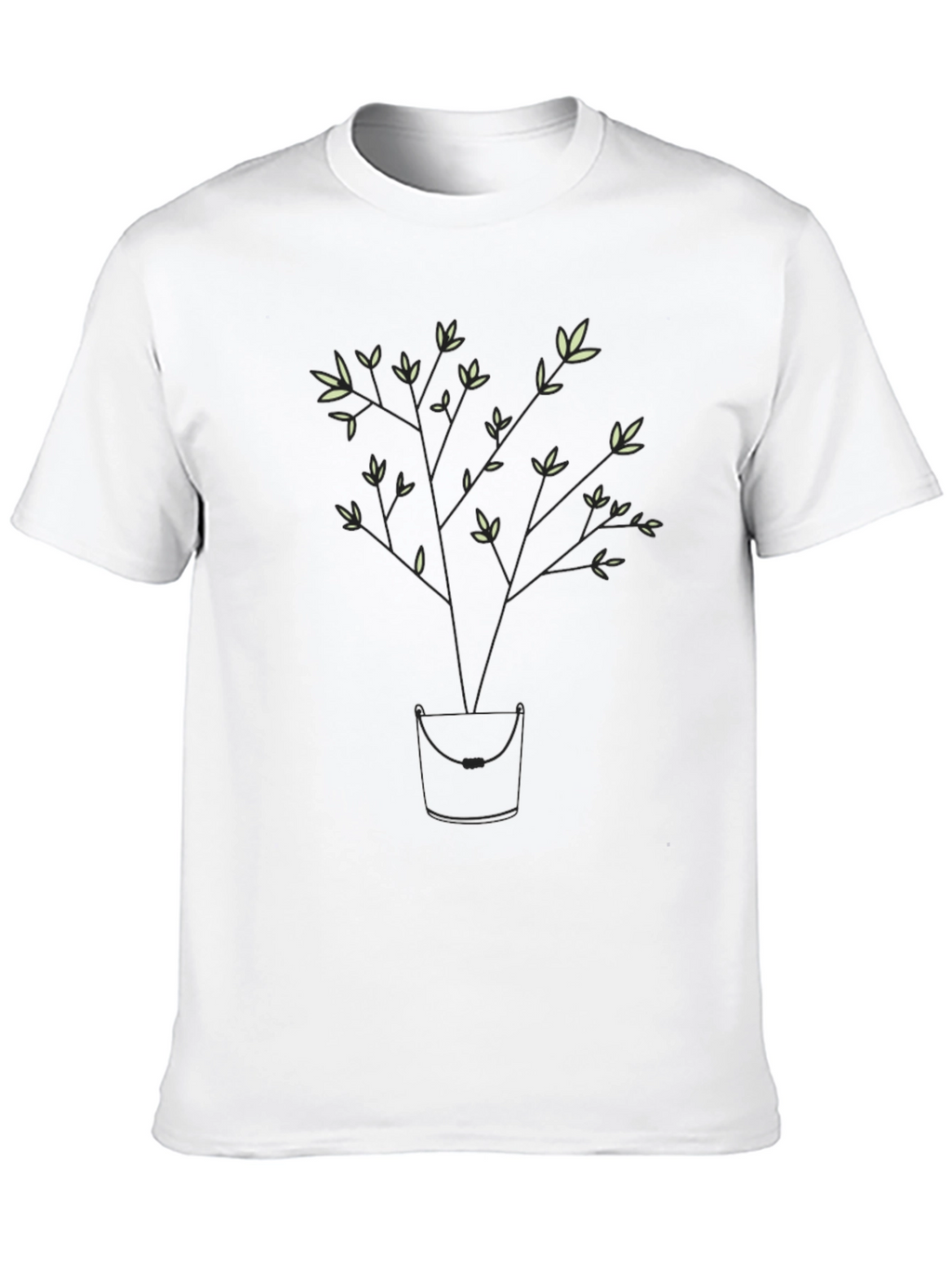 Modern Tree Graphic Black T-Shirt