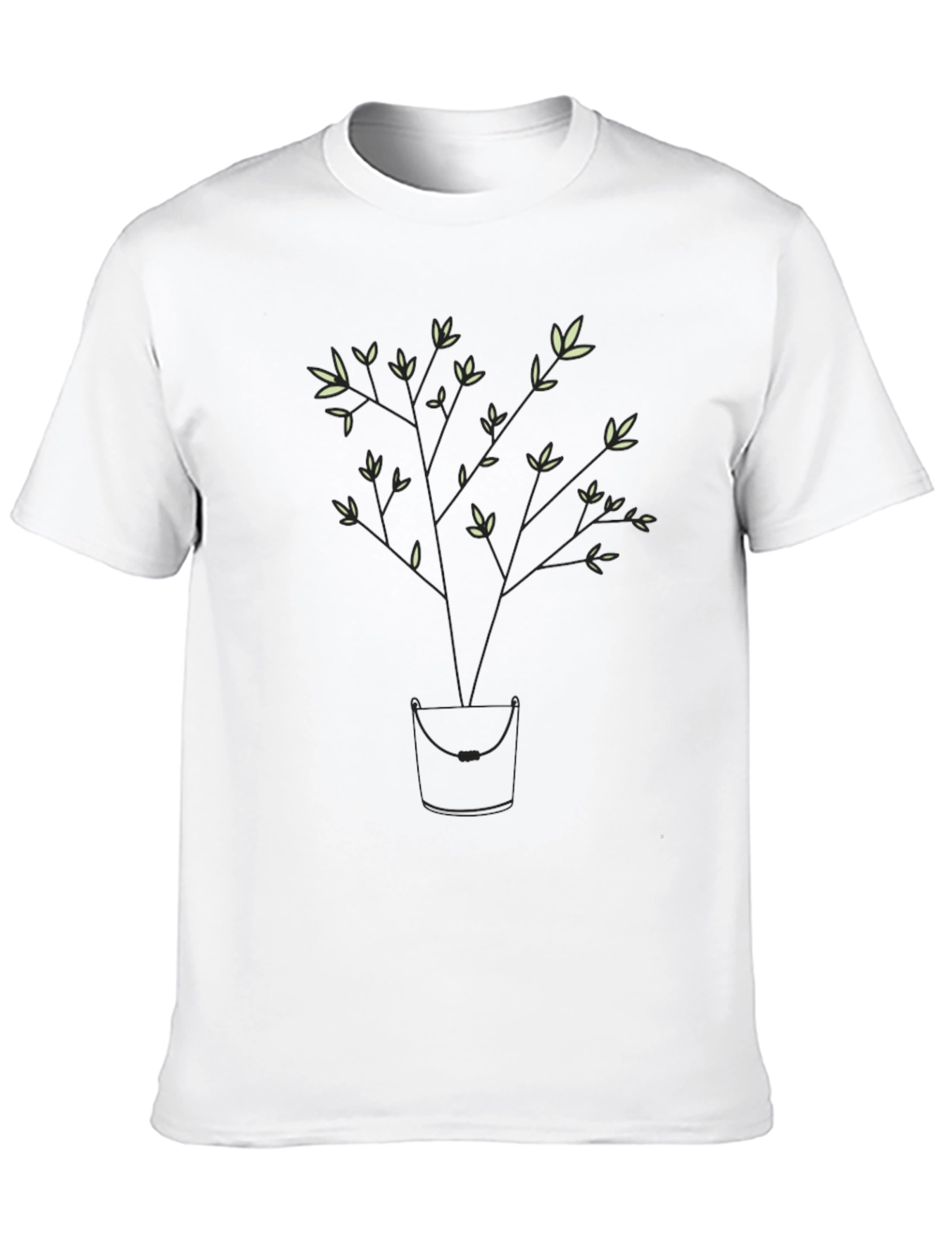 Modern Tree Graphic Black T-Shirt