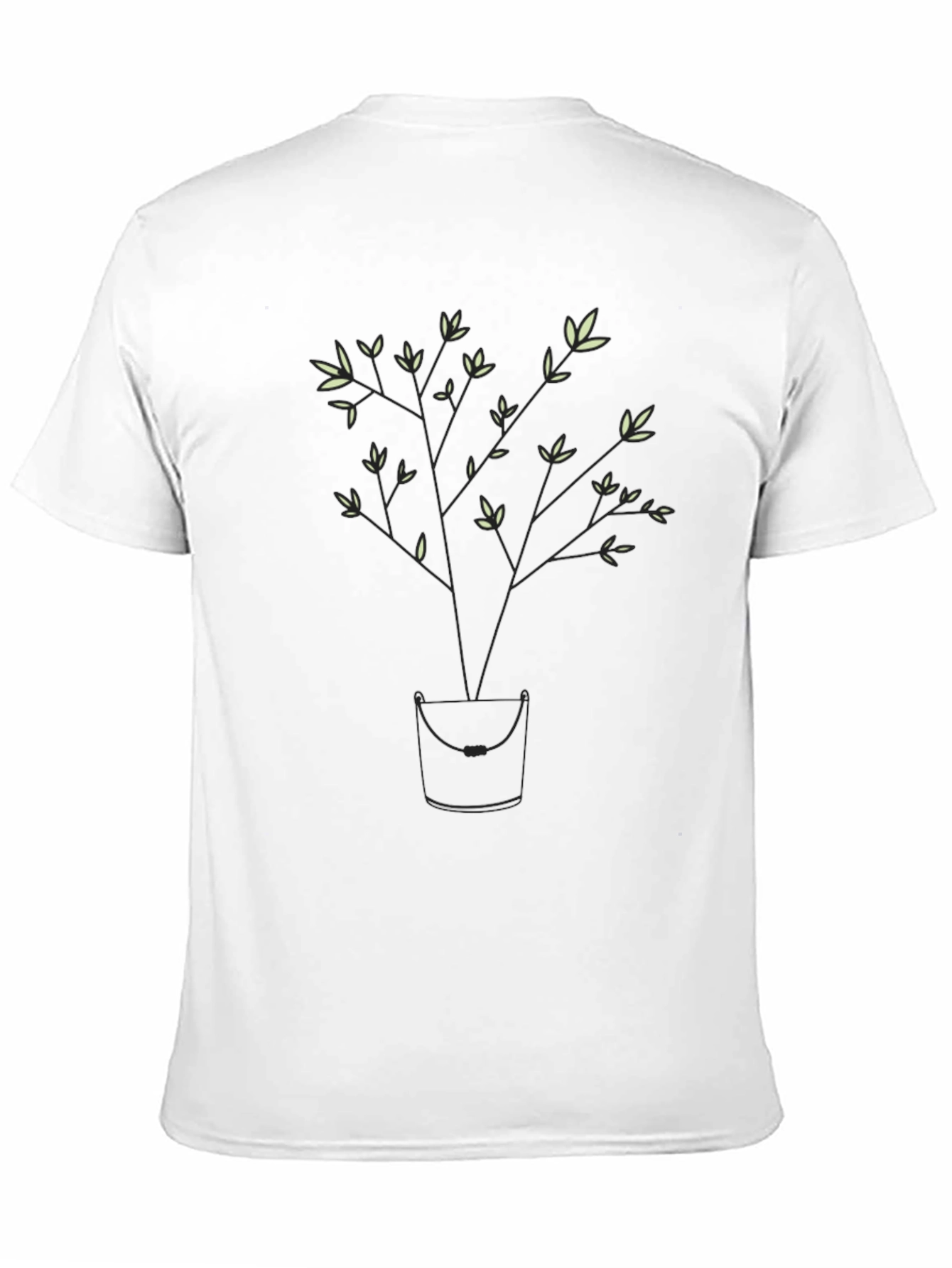 Modern Tree Graphic Black T-Shirt