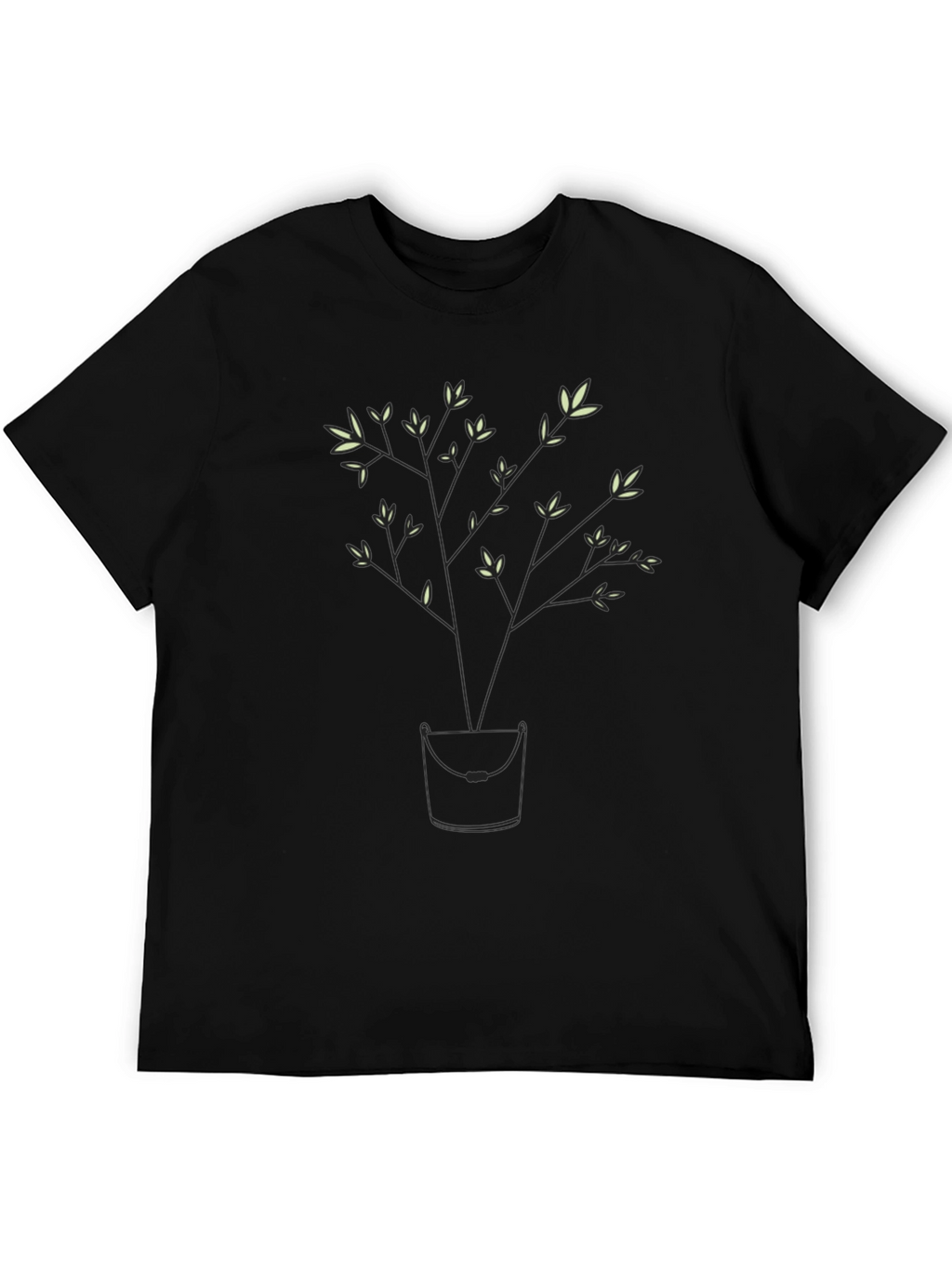 Modern Tree Graphic Black T-Shirt