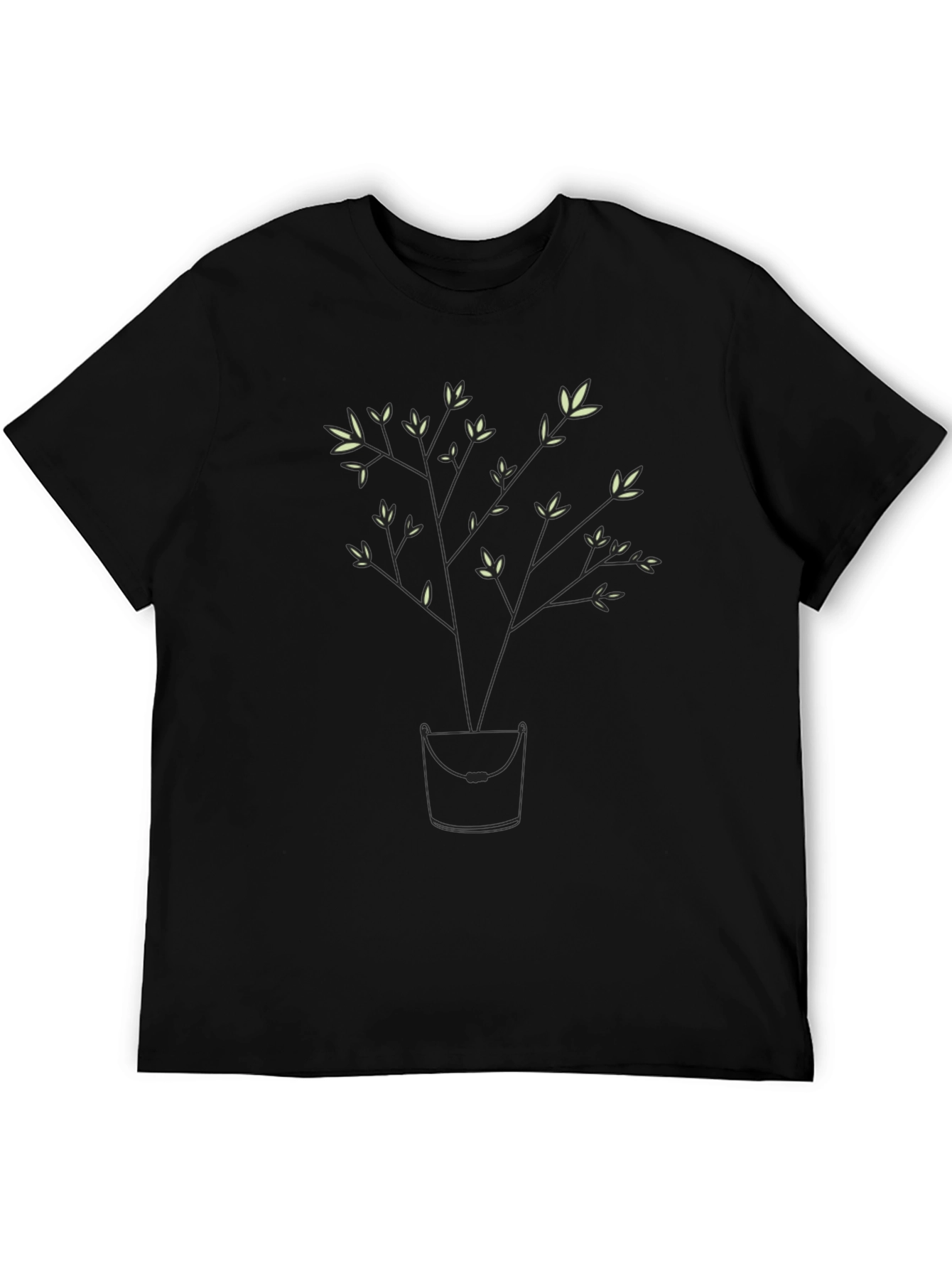 Modern Tree Graphic Black T-Shirt