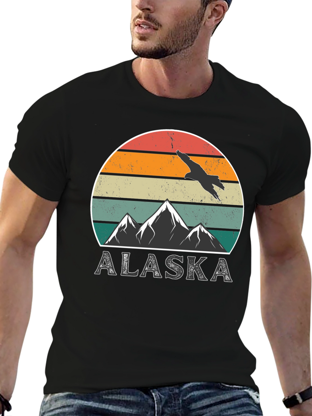 Alaska Mountain Sunset Graphic Tee