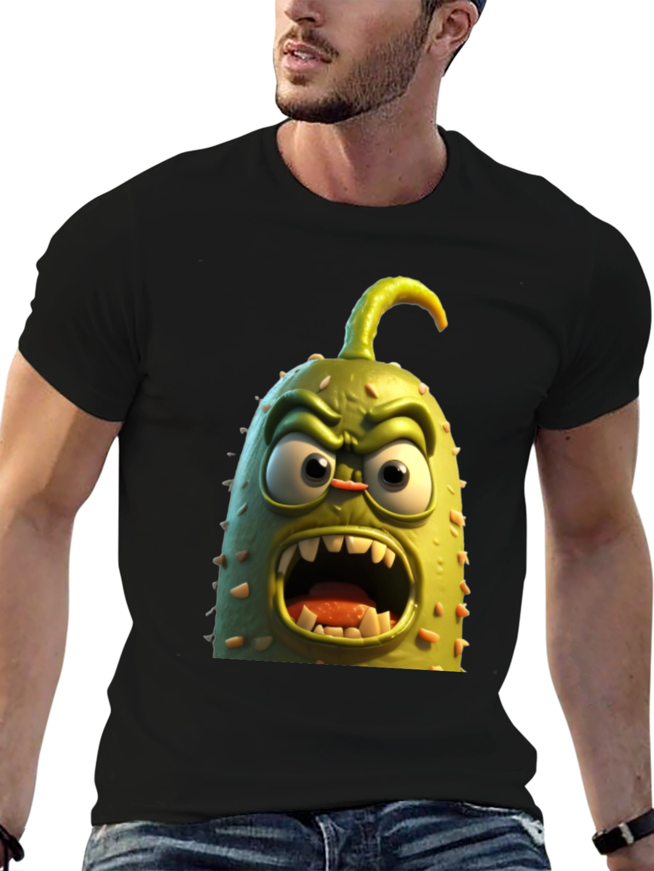 Funny Angry Cucumber T-Shirt