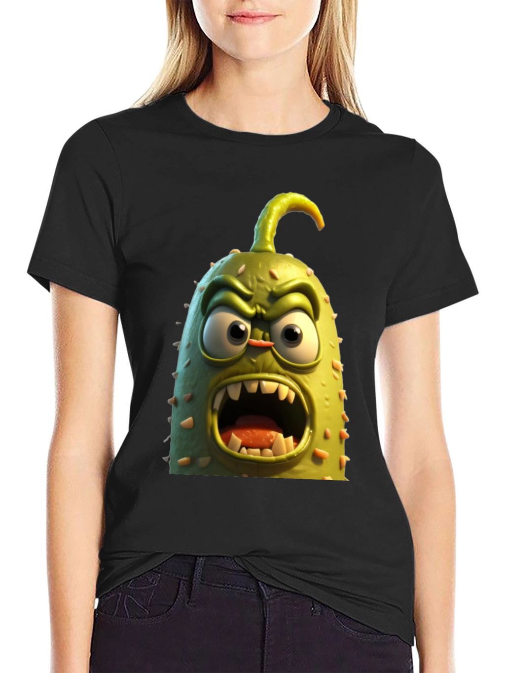 Funny Angry Cucumber T-Shirt
