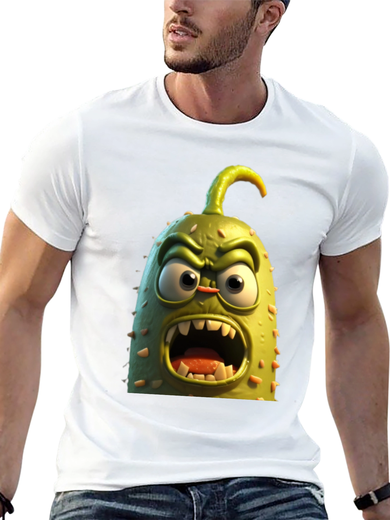 Funny Angry Cucumber T-Shirt