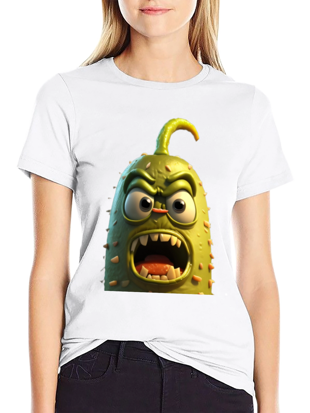 Funny Angry Cucumber T-Shirt