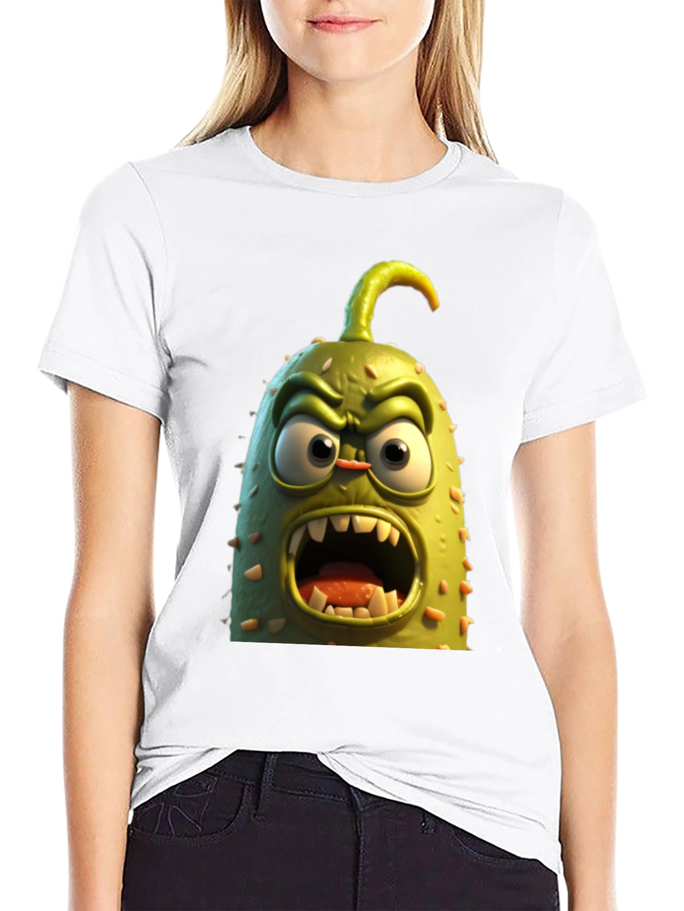 Funny Angry Cucumber T-Shirt