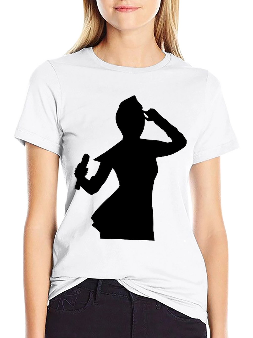 Silhouette Graphic T-Shirt - Black
