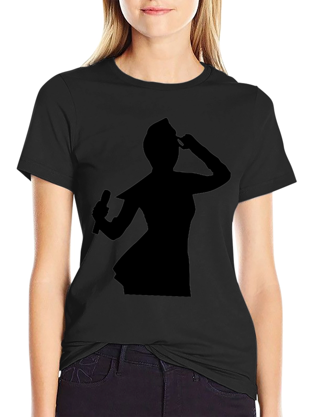 Silhouette Graphic T-Shirt - Black