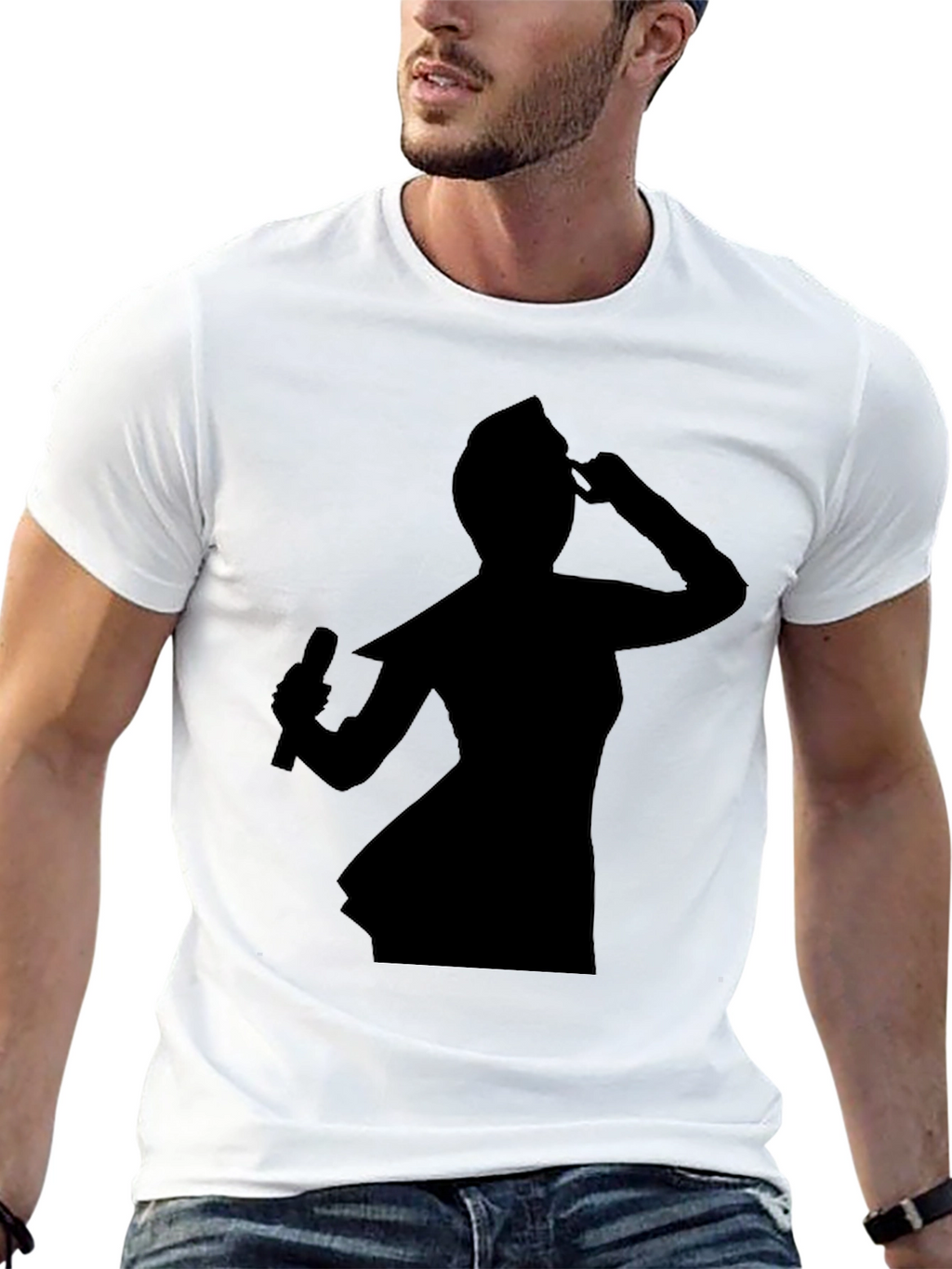 Silhouette Graphic T-Shirt - Black