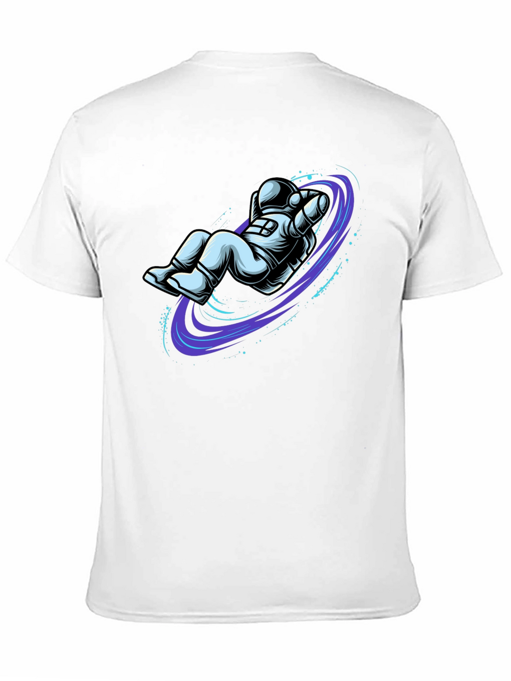 Astronaut Vortex Black T-Shirt - Space Graphic Tee