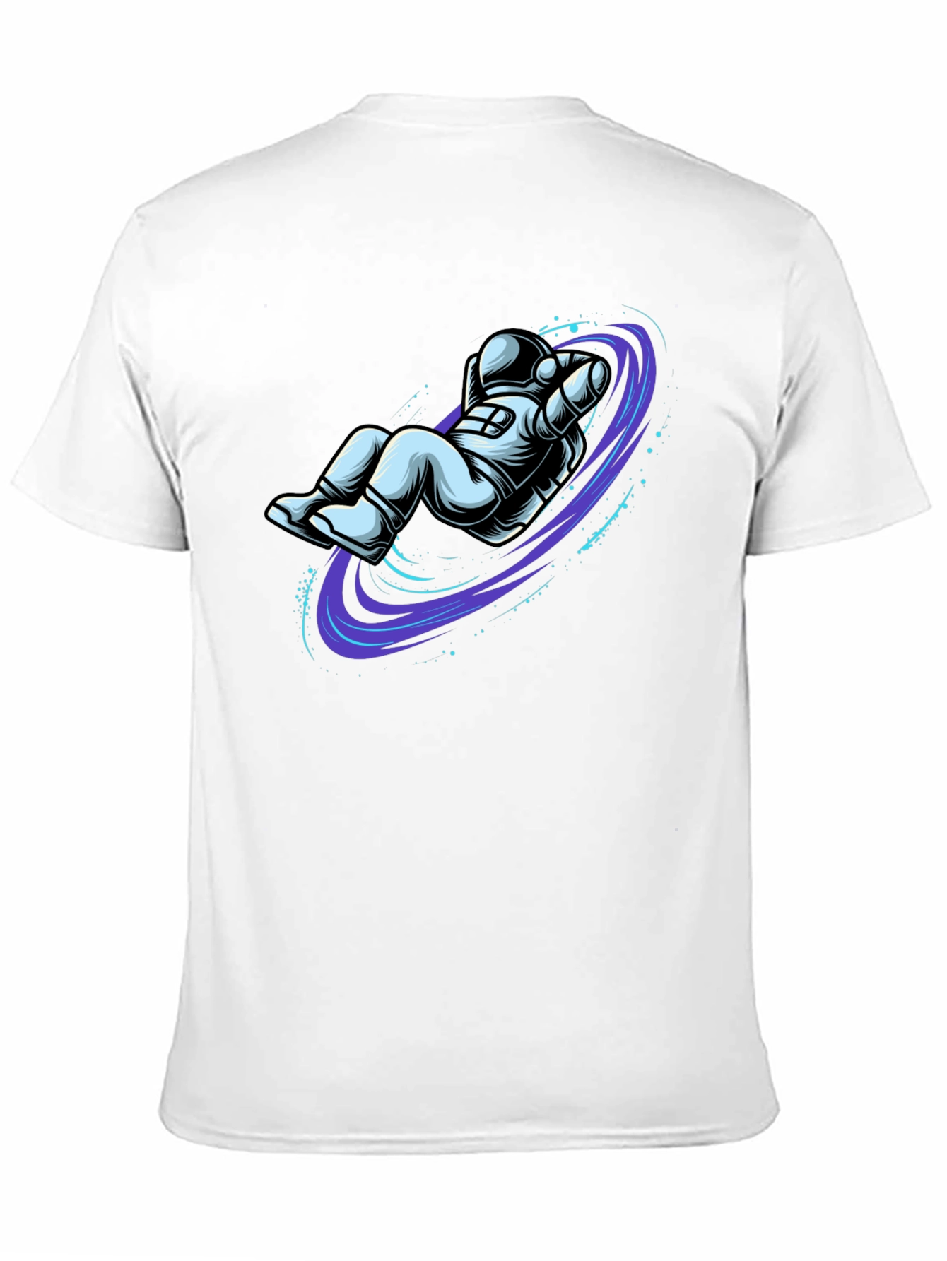 Astronaut Vortex Black T-Shirt - Space Graphic Tee
