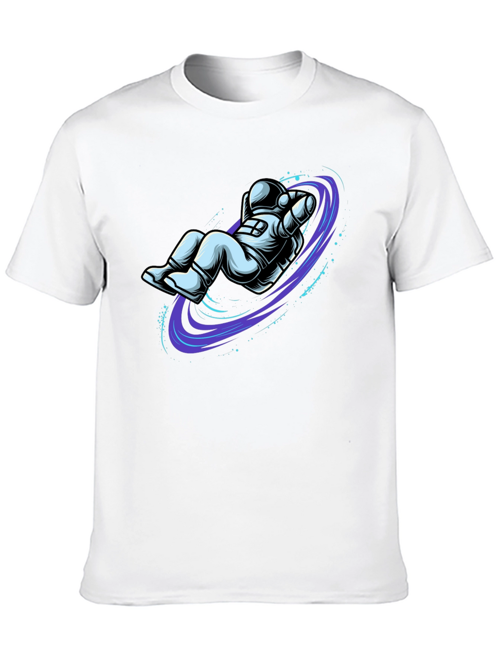 Astronaut Vortex Black T-Shirt - Space Graphic Tee