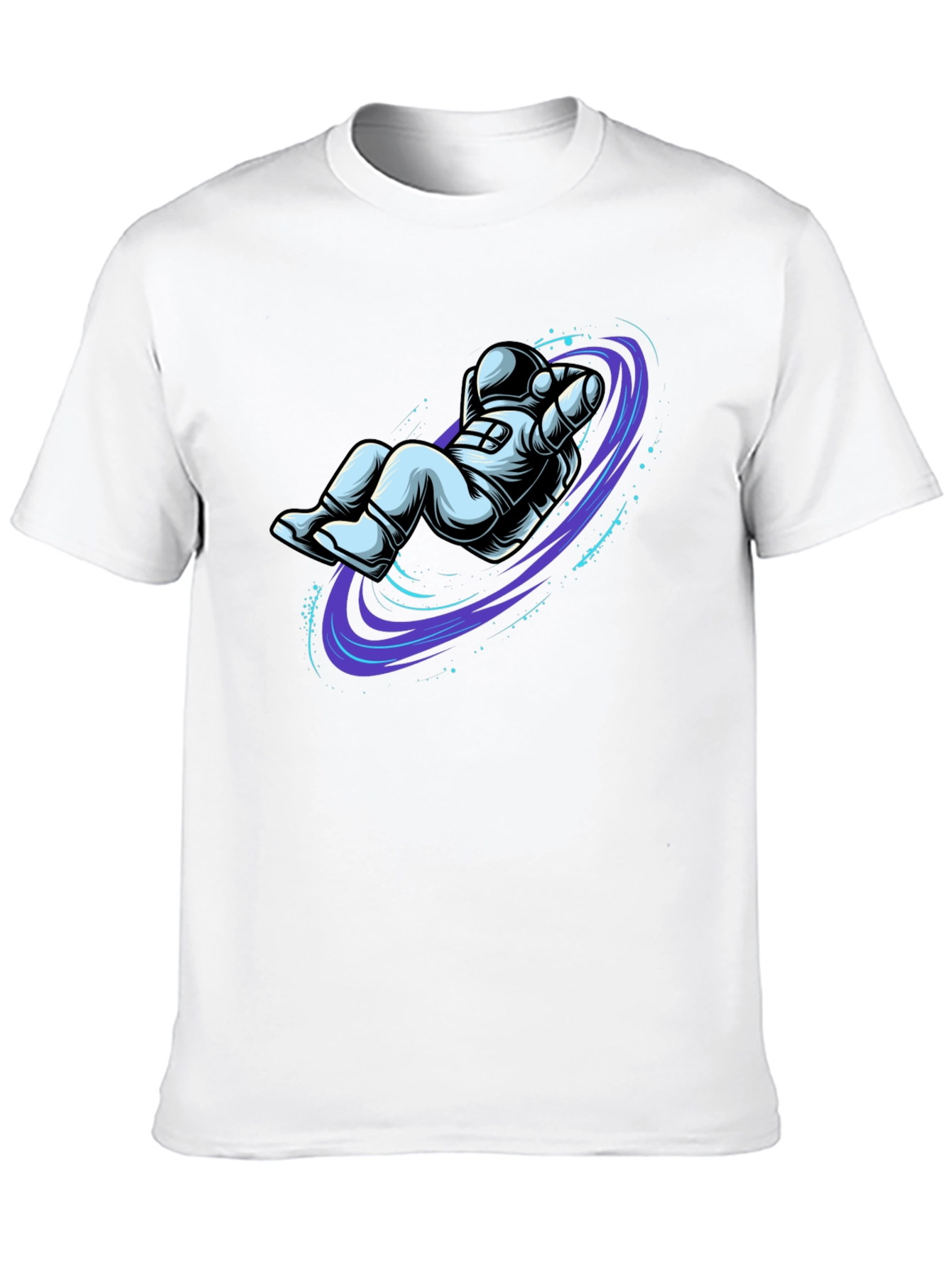 Astronaut Vortex Black T-Shirt - Space Graphic Tee