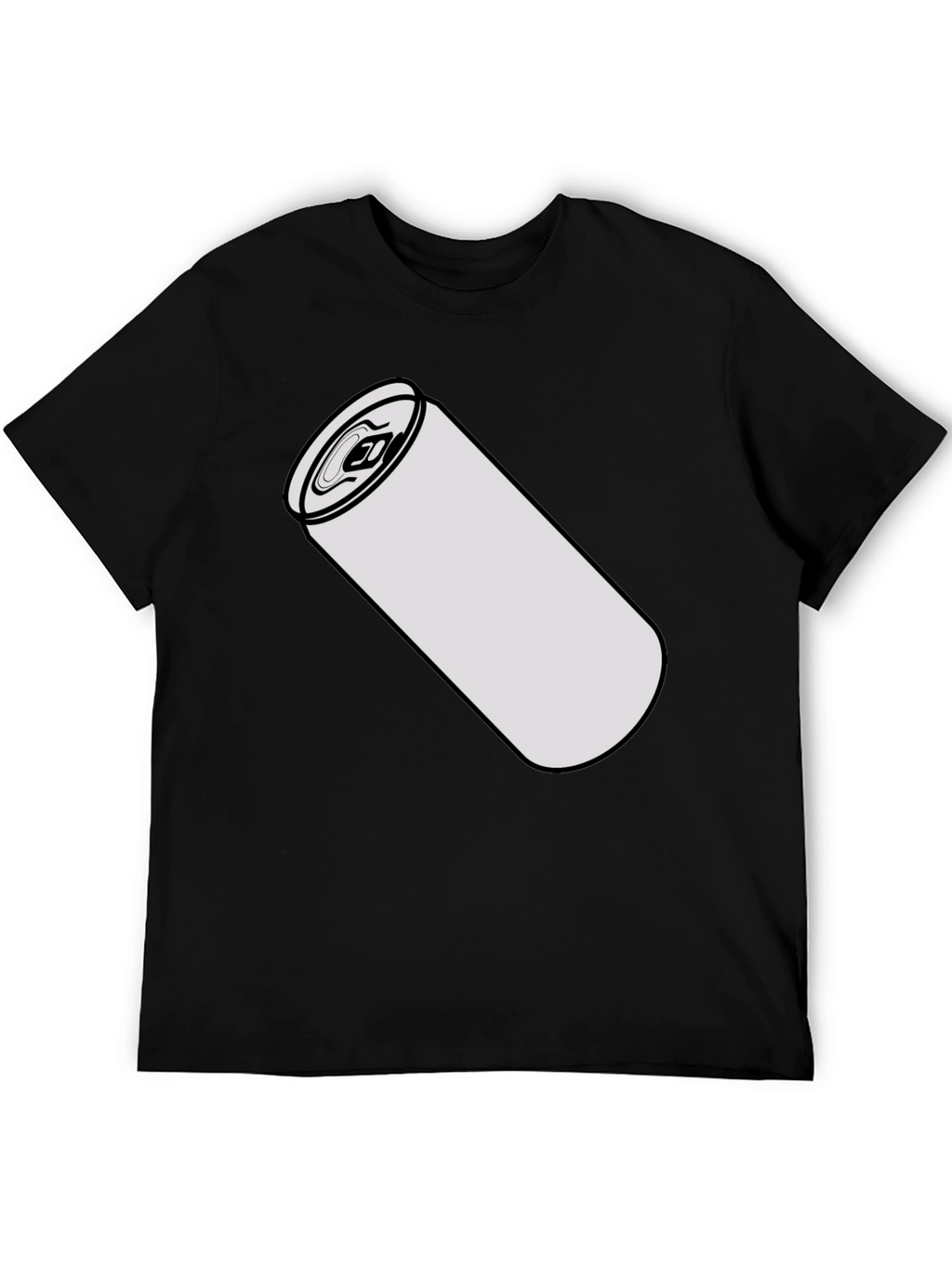 Drink Can Graphic Tee - Black Cotton Blend Shirt