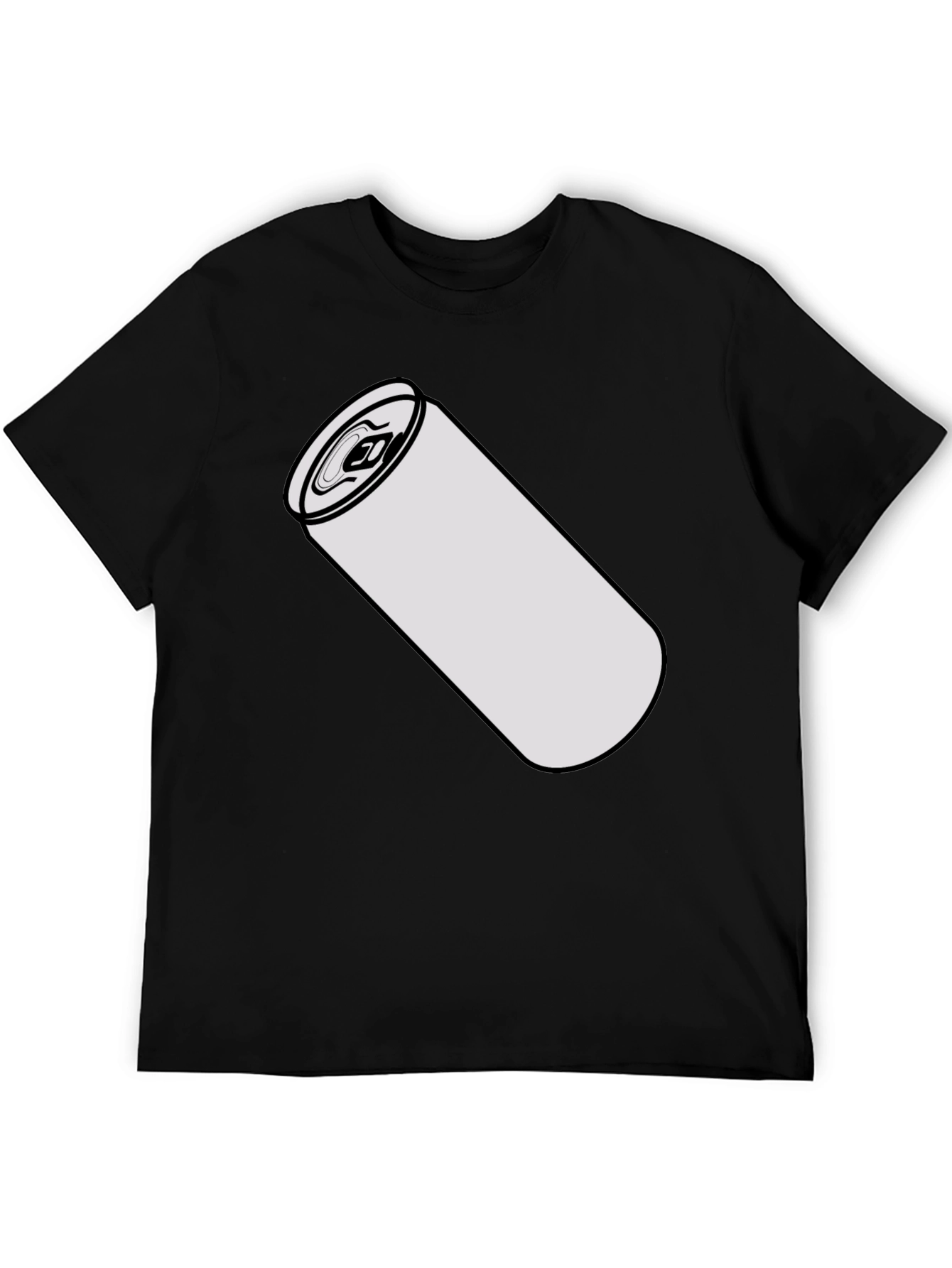 Drink Can Graphic Tee - Black Cotton Blend Shirt